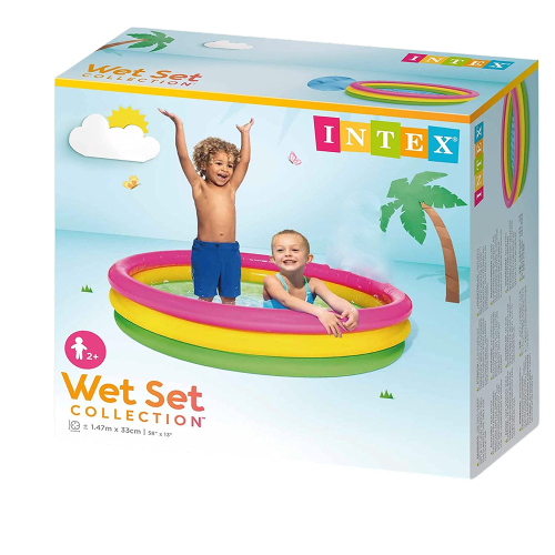انتيكس | حوض سباحة ولعب في الهواء الطلق للاطفال بالوان زاهية 147×33 سم INTEX | Sunset Glow Baby Pool Outdoor Toy and Structures