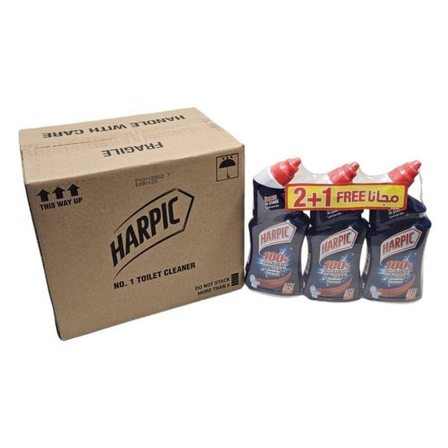 Harpic | Toilet Cleaner | Limescale Remover | Original | Blue | 3 * 500 ml