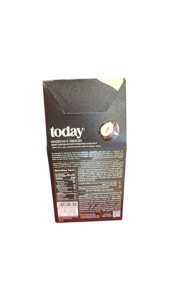 Today | Crispy Dragee | Dark Chocolate with HAZELNUT | Sugar Free | 60 Gram