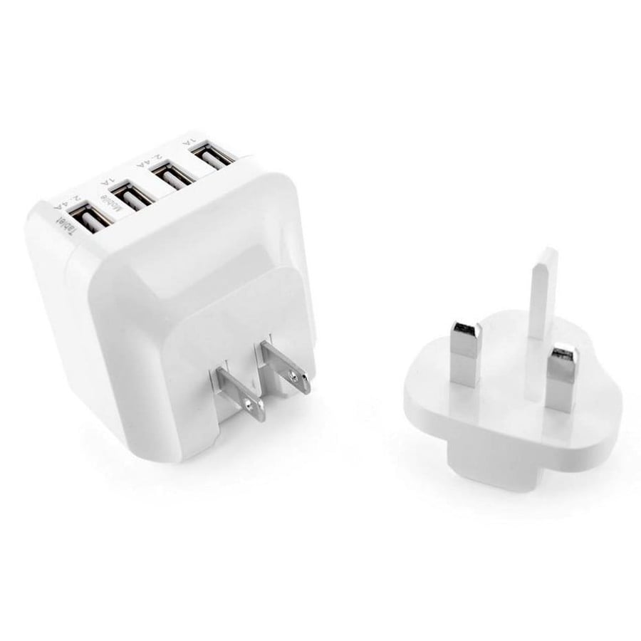 انرجيا | شاحن جوال جداري 4 مداخل سريع ENERGEA | Travelite 6.8A 34W 4 USB Wall Charger Power Adapter US