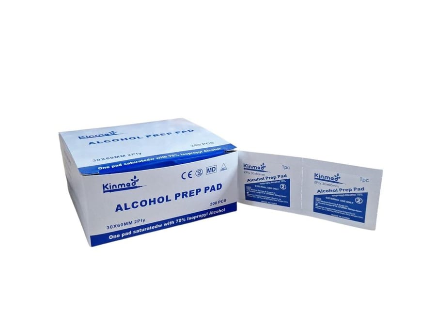 Kinmad | ALCOHOL PREP PAD | 200 pcs | Carton | 50 Boxes
