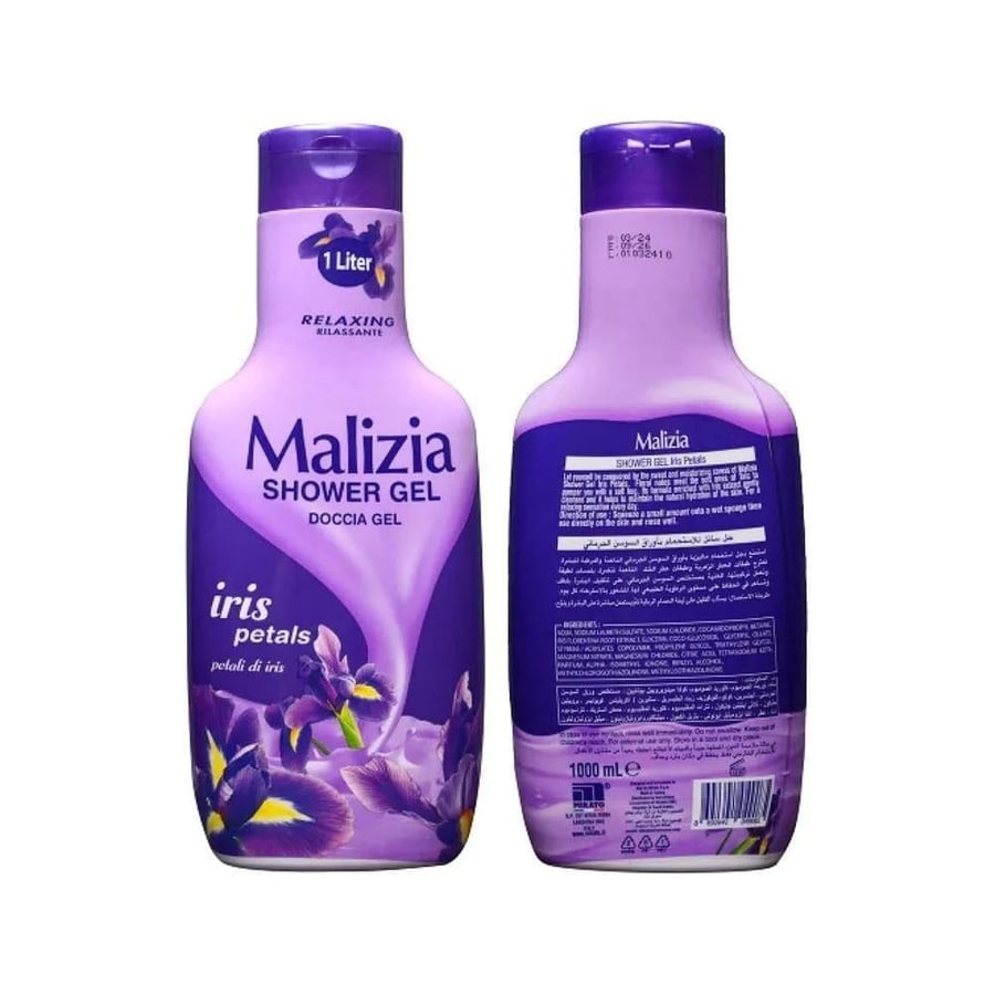 Malizia | Shower Gel Body Wash | iris petals | 1000 ml