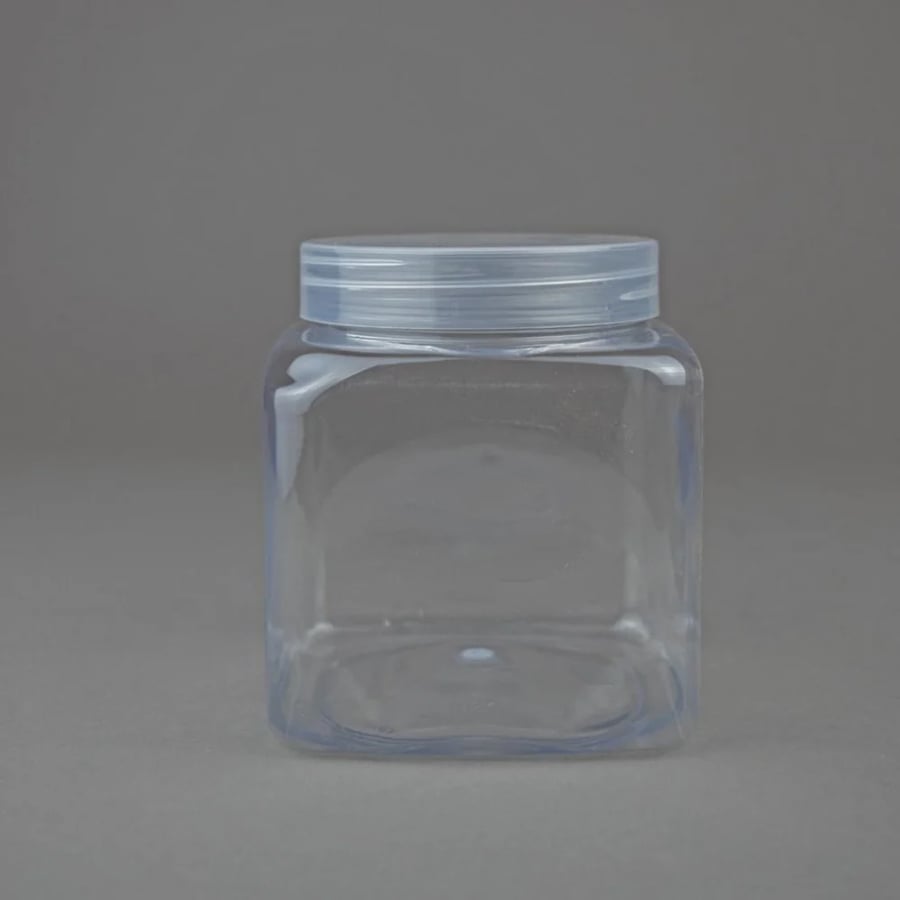 ASC | Jar | Square Plastic Boxes | Clear | 750 ml | Carton | 12x10 Packs