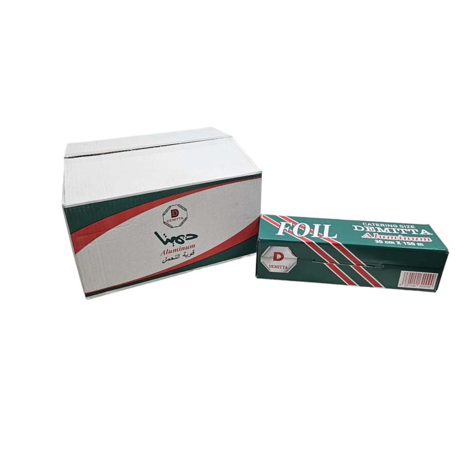 ديميتا / رول قصدير صغير 30 سم في 150 متر / كرتون 6 حبات