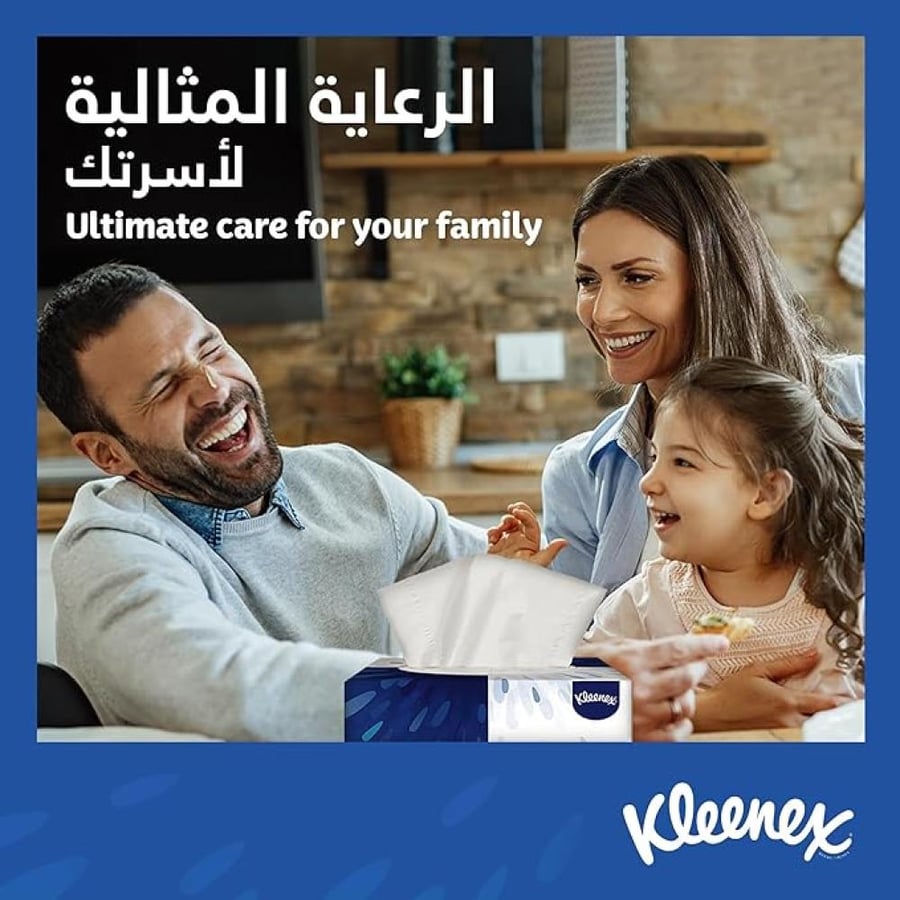 كلينكس الاصلي | كرتون مناديل وجه | 2 طبقتان | 6 شدات × 3 علب × 146 منديل