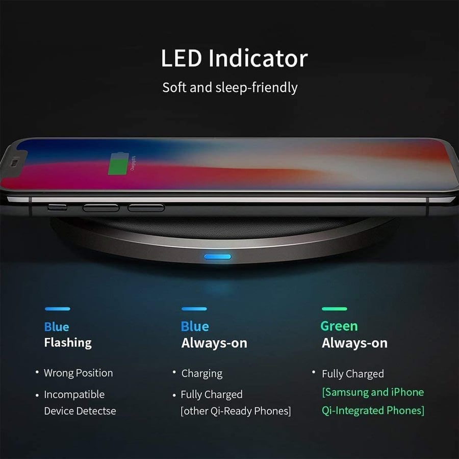 يوجرين | شاحن لاسلكي سريع UGREEN | USB 10W QI Fast Wireless Charger