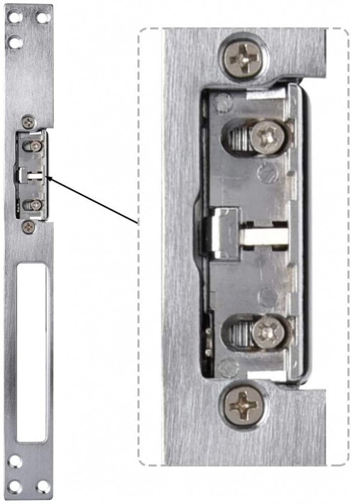 قفل كهربائي للابواب الخشبية والزجاجية Electric Lock Strike Door Access Control For Wooden and Glass Doors