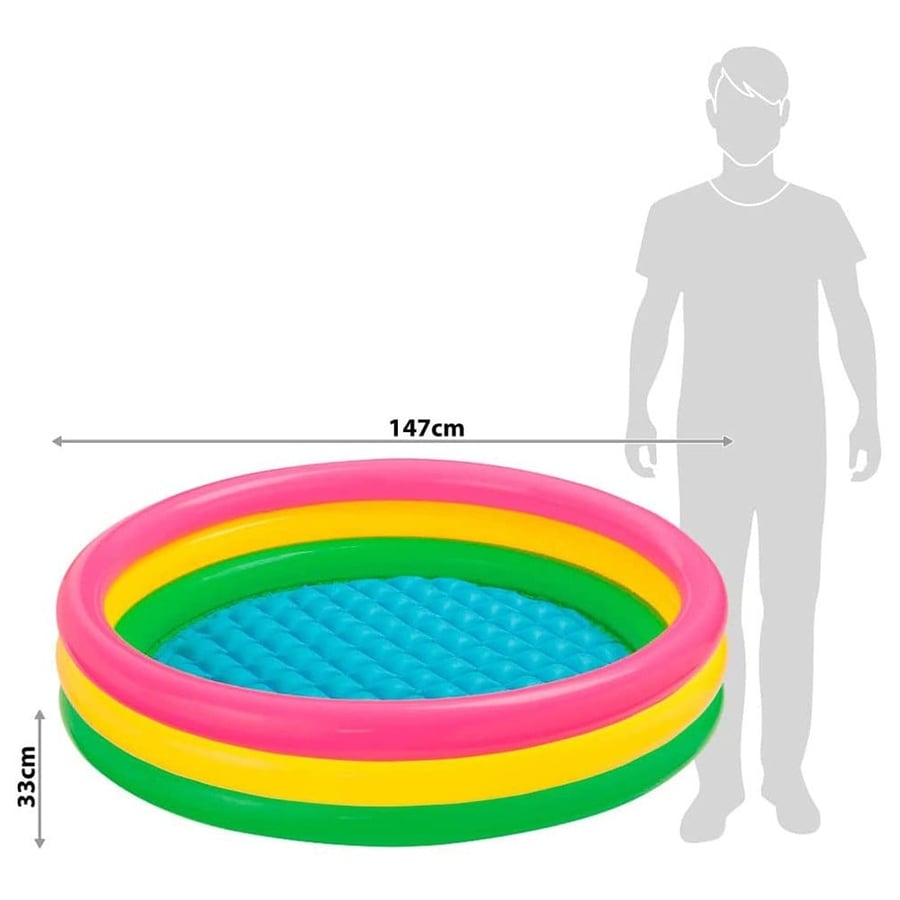 انتيكس | حوض سباحة ولعب في الهواء الطلق للاطفال بالوان زاهية 147×33 سم INTEX | Sunset Glow Baby Pool Outdoor Toy and Structures