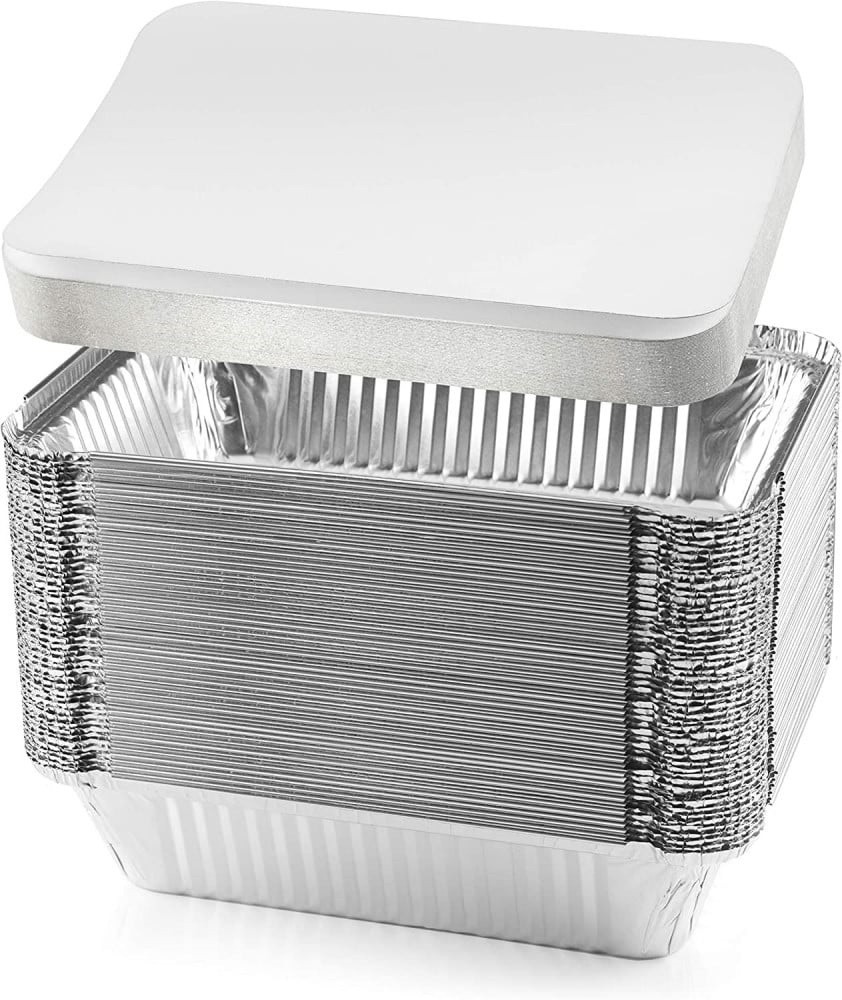 Asas | Pack Of Aluminum Foil Containers With Lid | 125 pcs | No.1019 | No.890