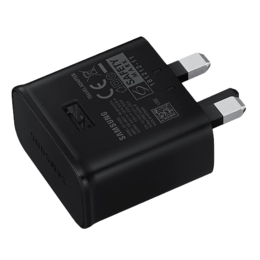 سامسونج | الاصلي شاحن سريع مع سلك تايب سي اسود Samsung | Fast Charge 15W Travel Adapter with USB-C Cable UK EP-TA200