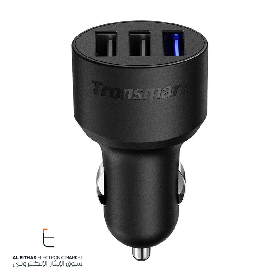 ترونسمارت | شاحن سيارة 3 مداخل سريع Tronsmart | Quick Charge 3.0 42W 3-Port USB Car Charger C3PTA