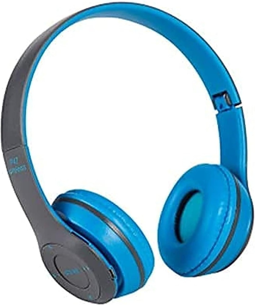سماعات لاسلكية P47 5.0 قابلة للطى مع امكانية وضع تى اف كارد ومشغل ام بى ثرى P47 Foldable Wireless Headphones 5.0 + EDR Support TF Card, MP3 Player Wireless