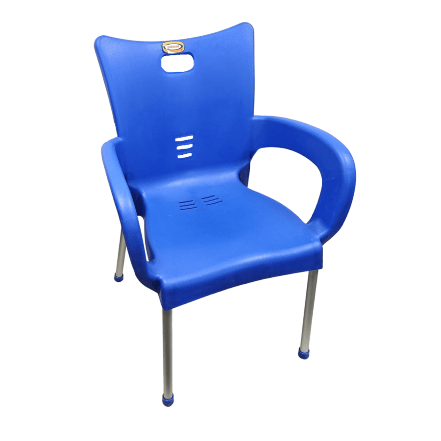 جلف ميد | كرسي مودرن بيد | ارجل الومنيوم | ازرق نص شفاف Gulfmaid | Modern Chair With Hand | Aluminum Legs | Blue Half Clear