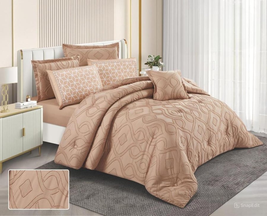 مفرش سرير SNOOZYL نفر ونص بتصميم النقش الملكي بتصميم الحصري ليضيف الفخامة لغرفتك