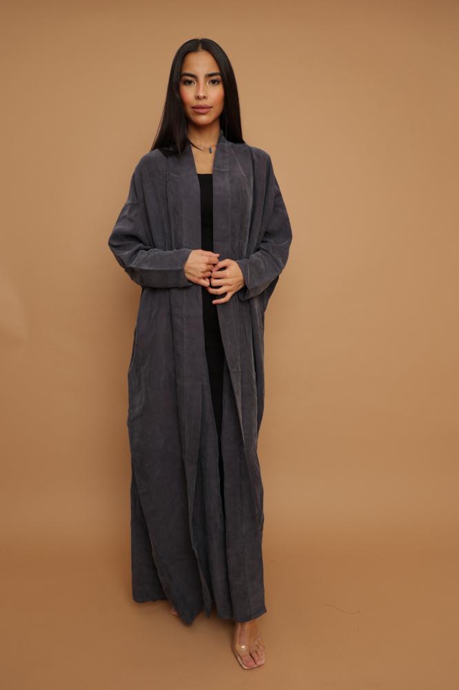 Lilac Purple Washed Silk Abaya ~