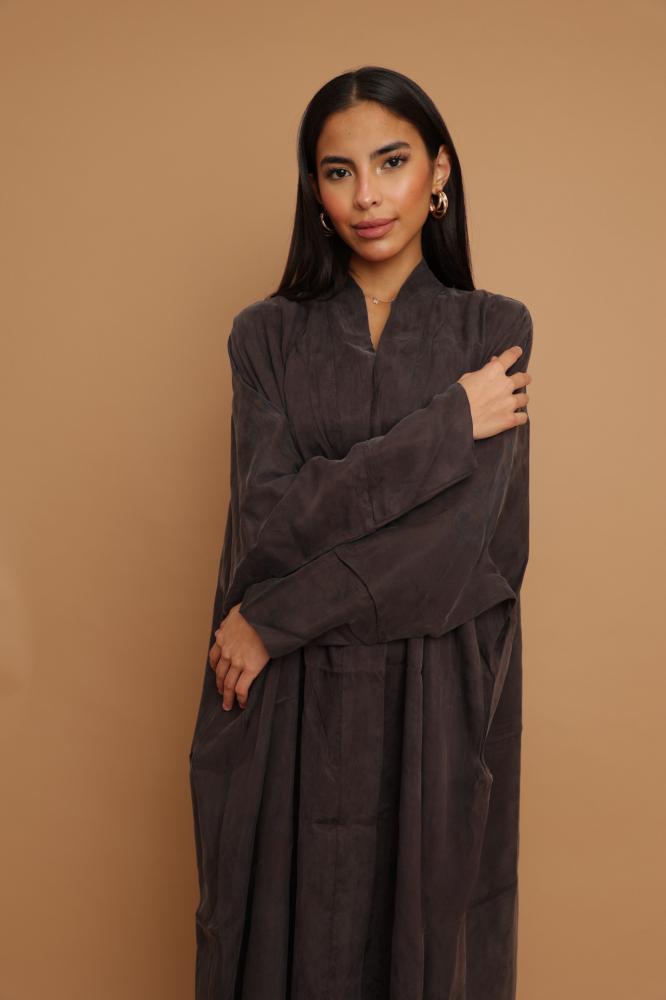 Ash Washed Silk Abaya ~
