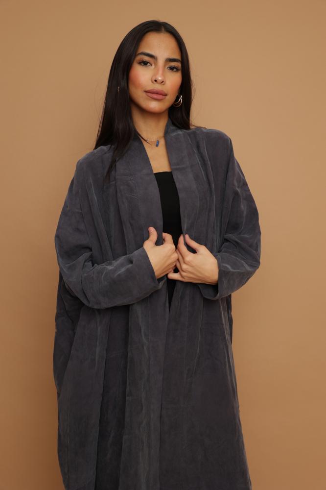 Lilac Purple Washed Silk Abaya ~