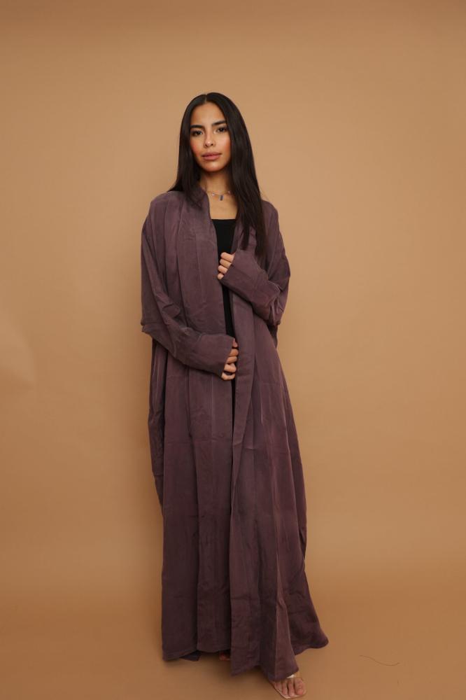 Dusty Lavender Washed Silk Abaya