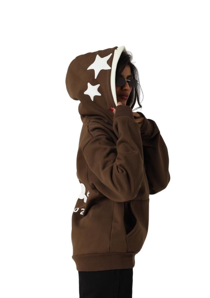 Oversized brown hoodie