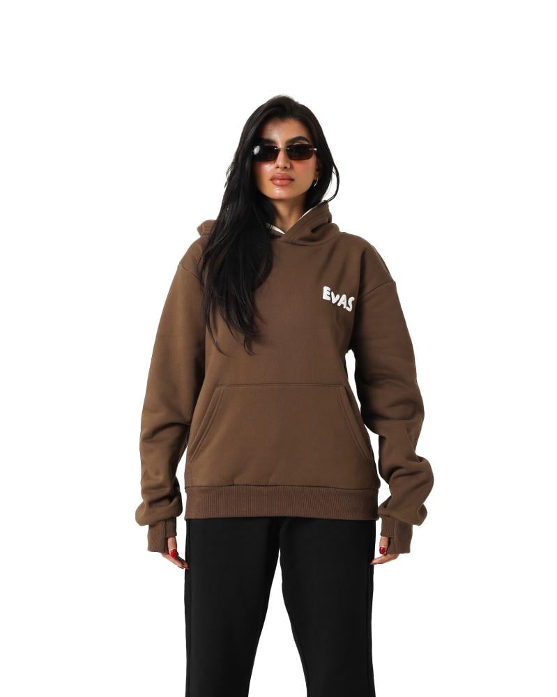 Oversized brown hoodie