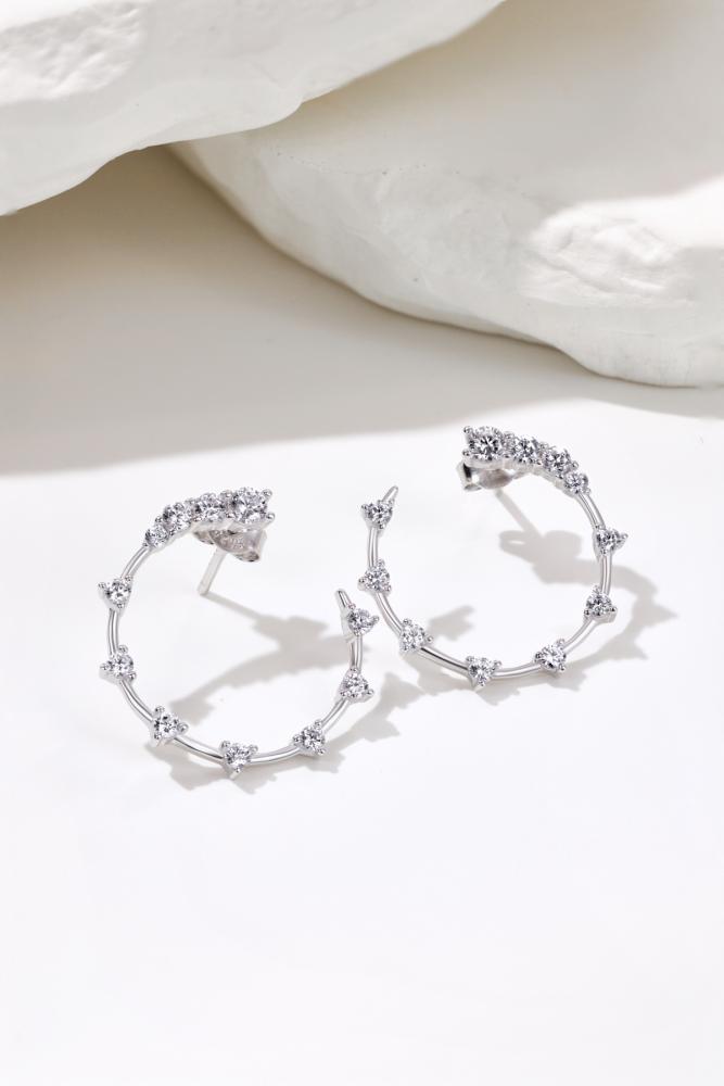 Sterling Silver Wrapped Hoop Earrings