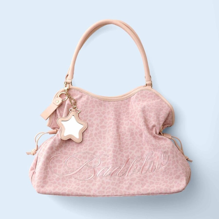 Washed Leopard Dimsum Bag Pink