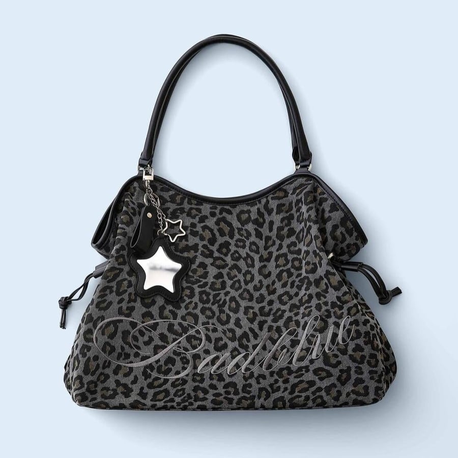Leopard Dimsum Bag Charcoal