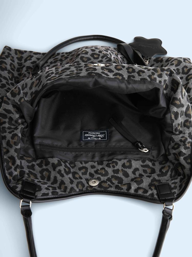 Leopard Dimsum Bag Charcoal