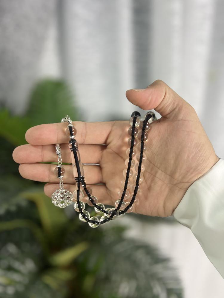 مسابح بكلايت بطرابزونة - اسود شفاف