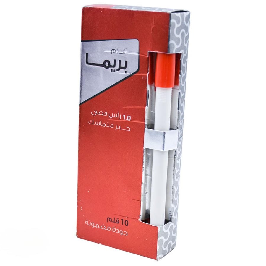 بريما قلم ناشف احمر 1.0 مم × 10 حبة - علبة