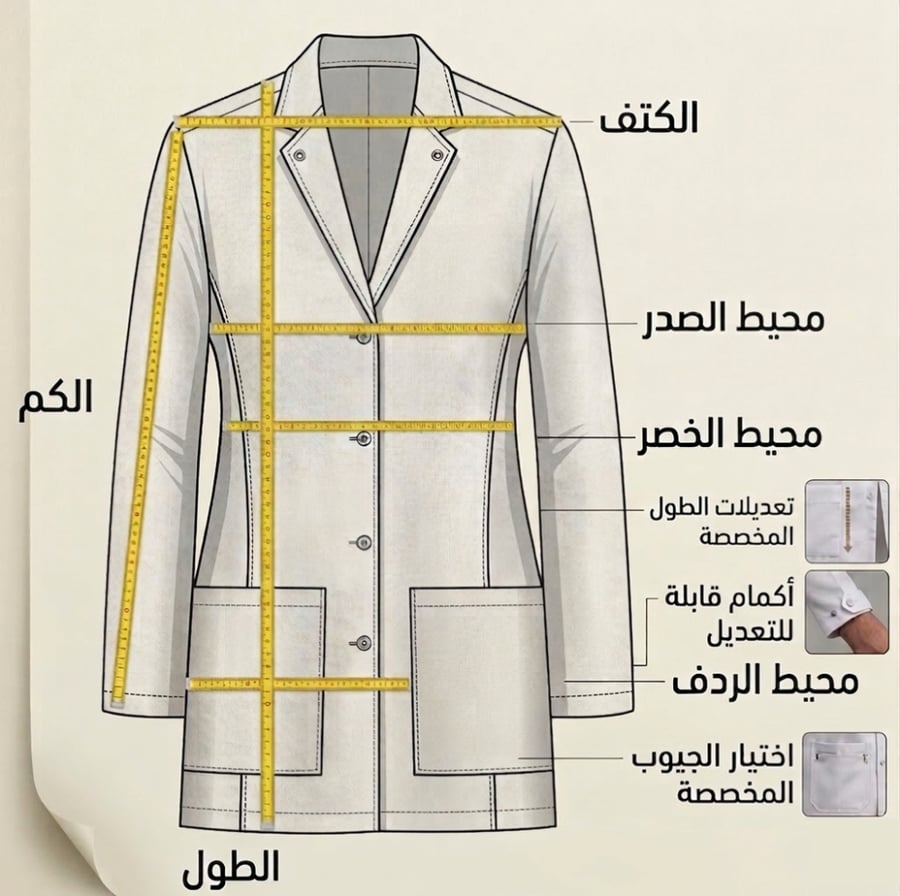 تفصيل لاب كوت او جاكيت طبي