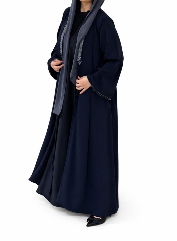 عباية كريب مبطنه مع شك  قصه كلوش