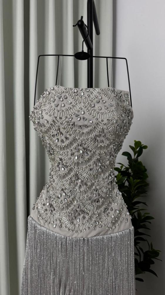 Dress with embroidery edging