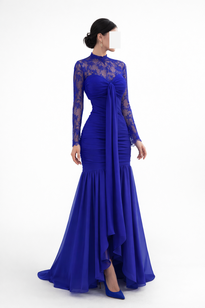 Chiffon Georgette dress + lace