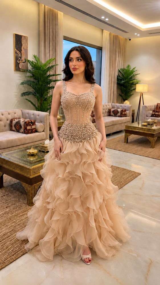 فستان  خرز جازار