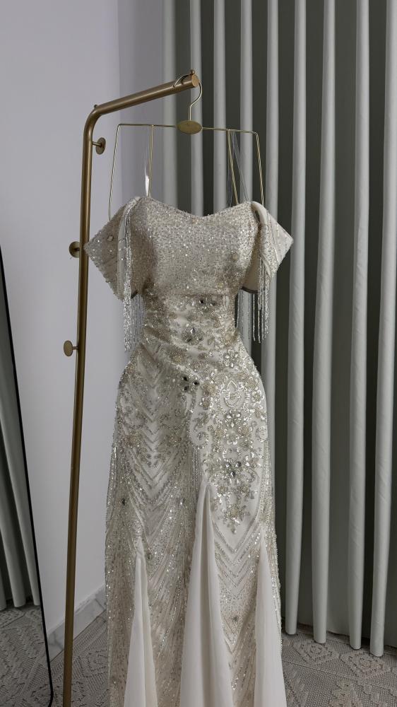 Barbie beaded chiffon dress
