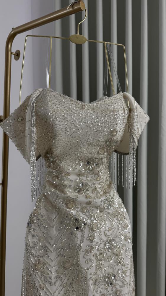 Barbie beaded chiffon dress
