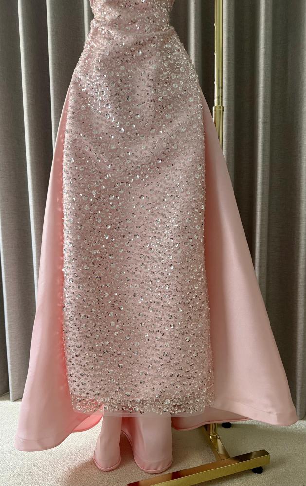 Tulle dress embroidered with sequins
