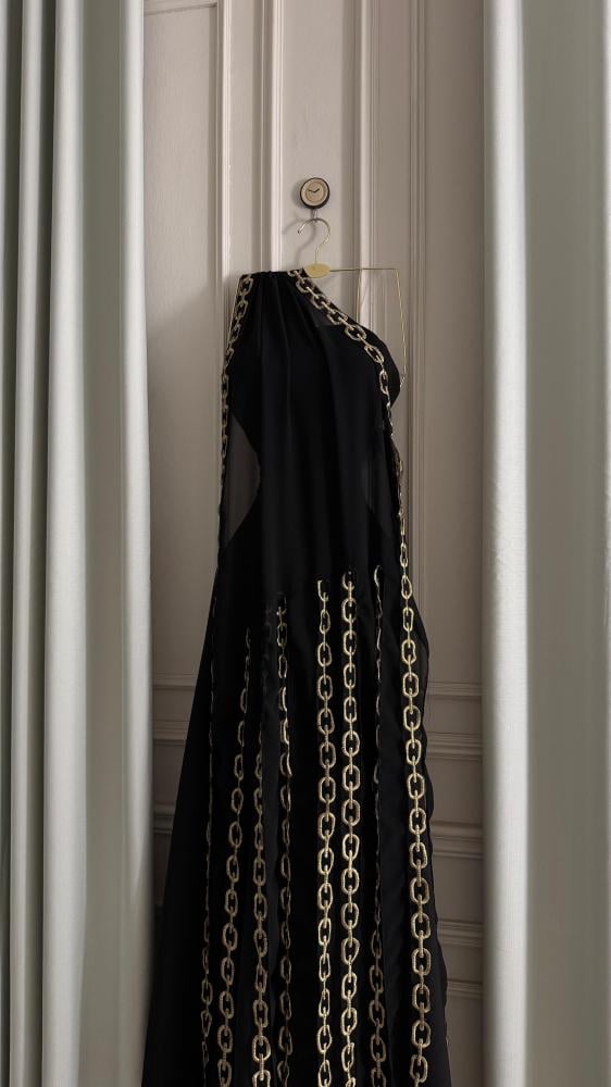 Georgette dress embroidery