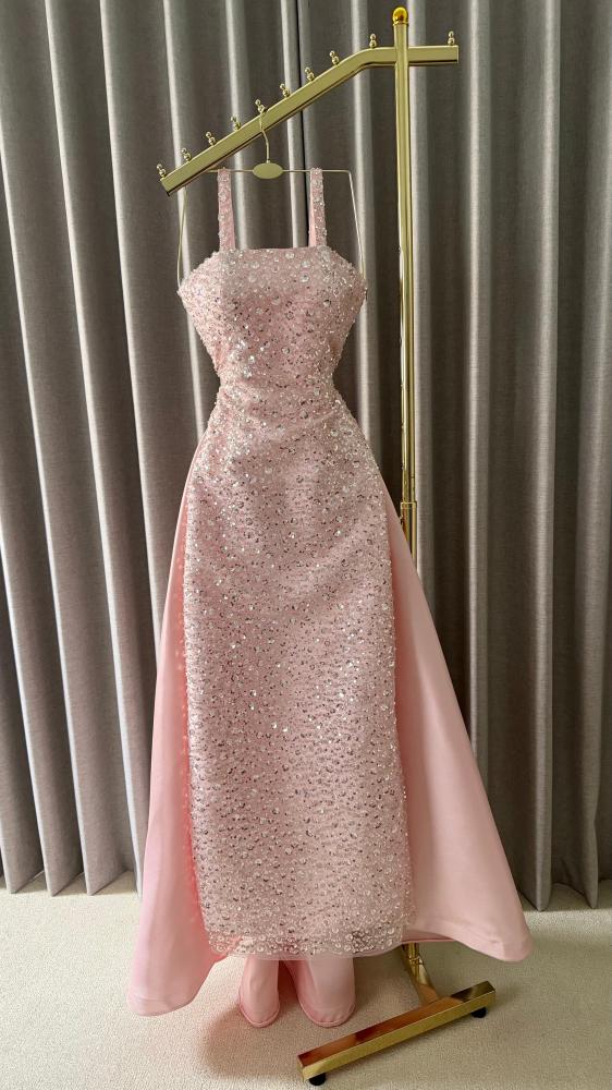 Tulle dress embroidered with sequins