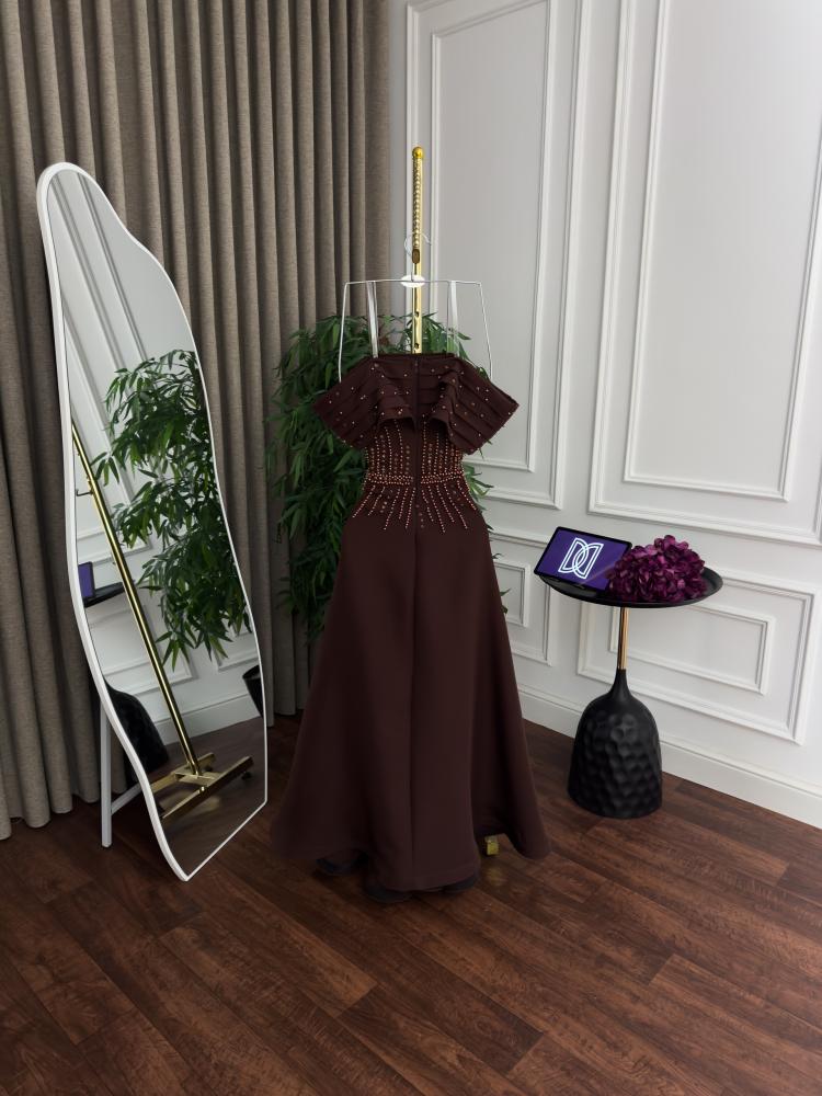 Evening dress brown