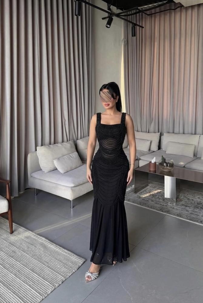 Evening dress with Georgite stones