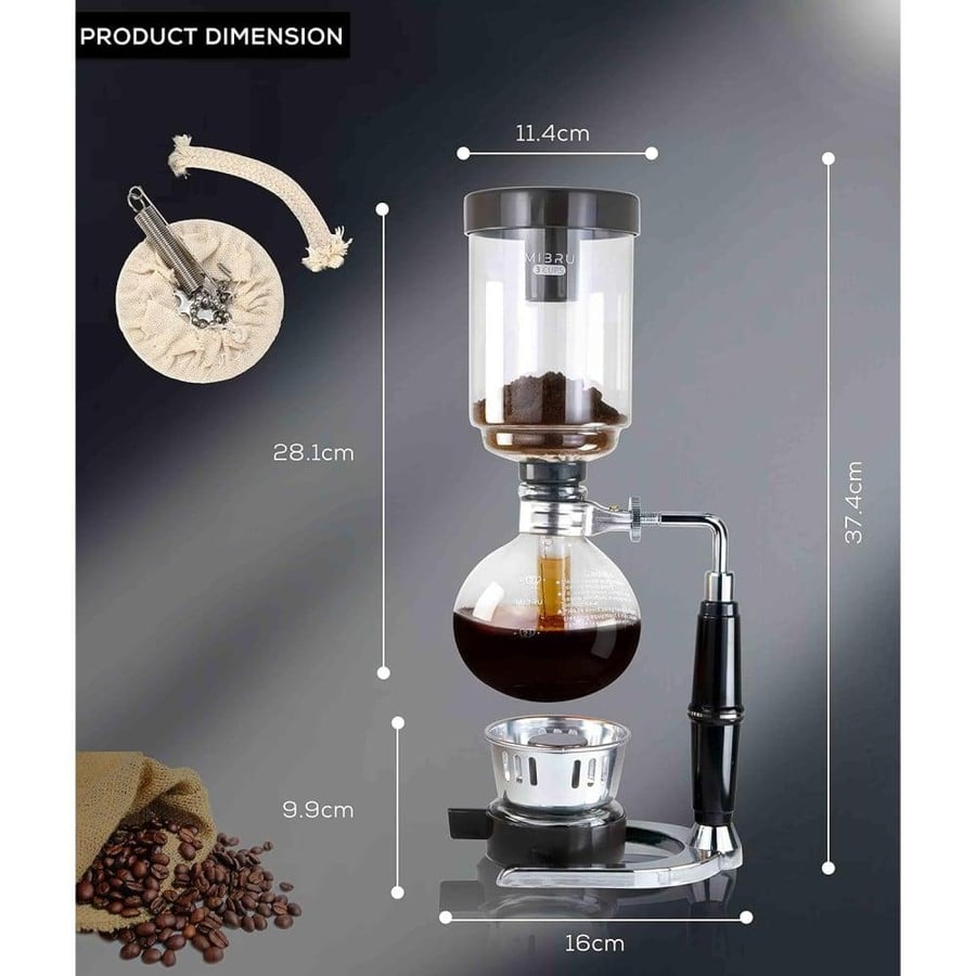 صانعة القهوة بالسايفون 3 أكواب Siphon Coffee Maker 3 Cups