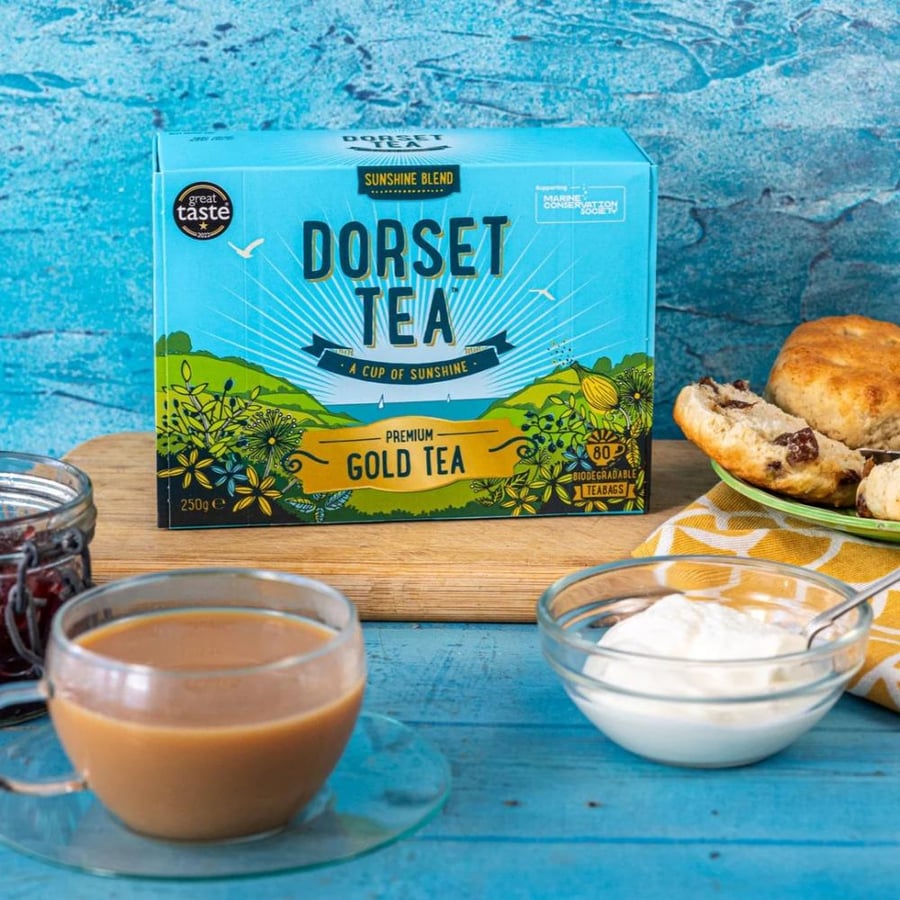شاي "صن شاين" المزيج الأسود (Sunshine Black Tea Blend) من دورست تي (Dorset Tea) – 80 كيس شاي (250 جرام)
