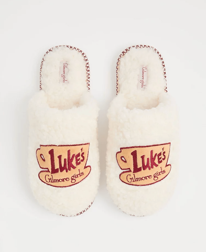 Gilmore Girls Cream Luke’s Borg Mule Slippers