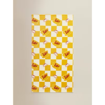 Gilmore Girls Yellow Checkered Cotton Hand Towel (50 x 90cm)