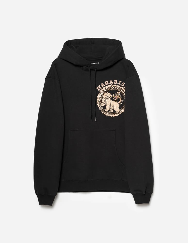 7088Bering Strait Map Hooded Sweat-BLACK