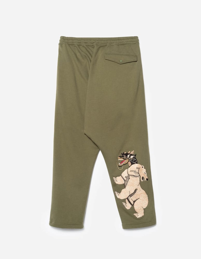 7091Bering Strait Asym Sweatpants-OLIVE