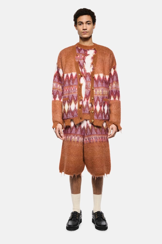 KNITTED CARDIGAN 103-BURNT