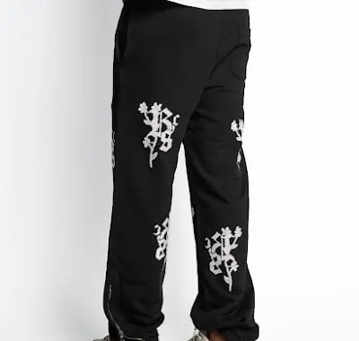 BPRX140 FLOWER -PANT-BLACK